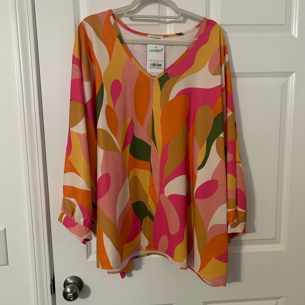 Colorful Abstract Print Tunic Top BNWT